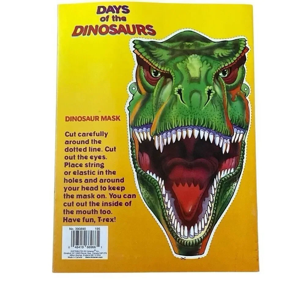 Vtg 90s Coloring Books Magazines Dinosaurs Atlas Editions Playmore Waldman NEW